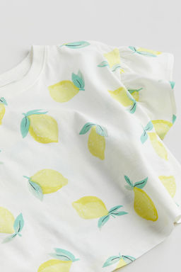 Camiseta de punto con manga de volantes - H&m фото 5