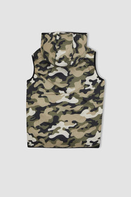 Двусторонний пуховик с капюшоном для мальчика - Defacto фото 9