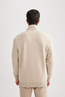 Толстовка Comfort Fit с воротником-стойкой на молнии - Defacto фото 7