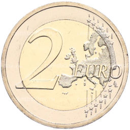 Монета 2 евро 2026 года Словакия Тренчин Культурная столица Европы 2026