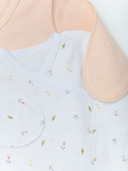 Комплект 2 предмета боди, бел/персик - Lesi kids фото 4