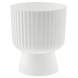 Горшок для цветов пластмассовый "Бекер" 2,8л, д17,5см, h19,5см, с поддоном, белый (Россия)