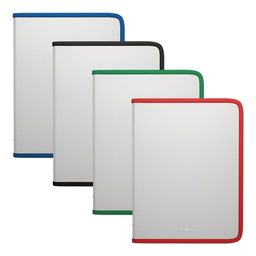 Цена за 4 шт. Папка для тетрадей на молнии пластиковая ErichKrause Diagonal Clear, с цветной молнией, A5+, ассорти (в пакете по 4 шт.)