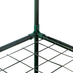 UGH-R10 H125 GREEN/WHITE Парник-стеллаж для рассады, 3 полки, 60x40x125см. Металлическая труба в ПВХ, цвет зеленый. Тент из армированного полиэтилена 135г/м2, цвет сетки белый. TM ФитоЛето