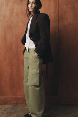 PANTAL?N CARGO ZW COLLECTION / Khaki claro - Zara фото 5