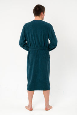 Халат мужской из махры Ренат изумруд макси - Амадэль фото 2