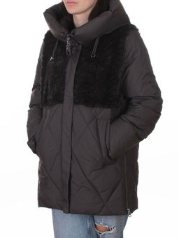 M-8800 DK. GRAY Куртка зимняя стеганная женская (150 гр. холлофайбер)