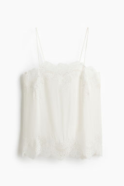 Top de viscosa con ribetes de encaje - H&m фото 3