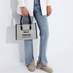 Сумка-тоут на молнии, цвет серый - Simaland фото 2