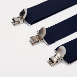 Подтяжки взрослые, ширина 3.5 см, тёмно-синяя