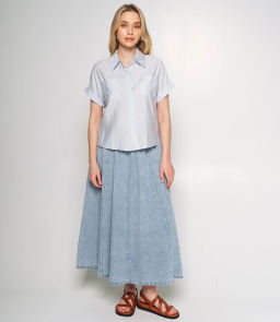 Рубашка #КТ807 (5), серо-голубой - Dommod фото 4