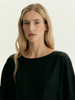 Блузка с коротким рукавом из вискозы, B3248/algo - Emka фото 3