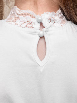 Джемпер для девочки 61359/1 Белый* 350 Lets go