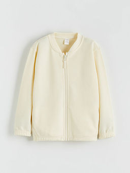 Kolej Yaka Basic Erkek ?ocuk Fermuarl? Sweatshirt