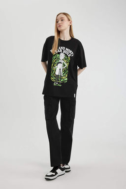 Футболка оверсайз с короткими рукавами Cool Rick and Morty - Defacto фото 2