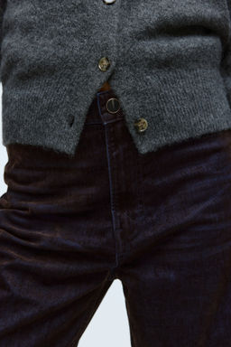 Straight High Jeans con acabado afelpado - H&m фото 3