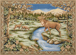 Набор для вышивания PANNA Золотая серия O-7489 Гобелен с оленями 62 х 45 см