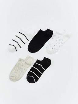 Desenli Kad?n Sneaker ?orap 5li