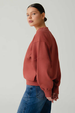 Арт. 15118 Свитшот женский с горлом one size (42-50) Цвет:терракотовый - Калинка фото 8