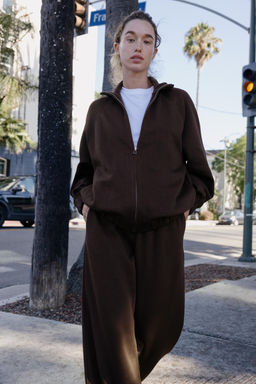 SOFT ZIP-UP SWEATSHIRT - Zara фото 5