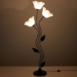 Торшер 1341055ML/3 BK, 3×15 Вт E27, чёрный, белый