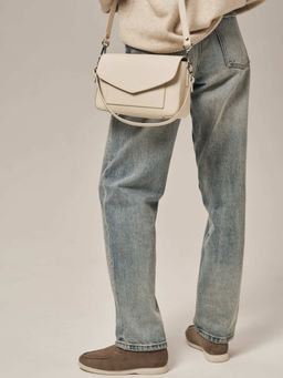 Кожаная сумка Rosie DBR 31158 светлый крем фото 5