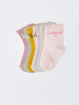 Desenli K?z Bebek Soket ?orap 7li