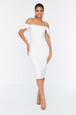 TRENDYOLMILLA Mor Vucuda Oturan Korse Detayl? Dokuma S?k Abiye Elbise TPRSS22EL00097  фото 36