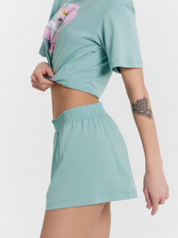 Пижама женская с принтом и надписью AMOUR пыльная бирюза +печать 592536 - Mark formelle фото 9