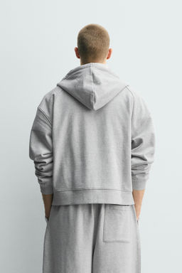 SUDADERA BOXY FIT CREMALLERA CAPUCHA / Gris vigor? - Zara фото 3
