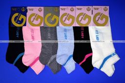 Цена за 10 пар. Золотая Игла носки женские спортивные с лайкрой арт. с-402 23-25  фото 5