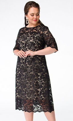 Великолепное кружевное платье А-силуэта