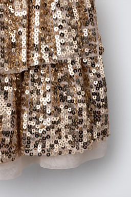 RUFFLED SEQUIN SKIRT - Zara фото 4