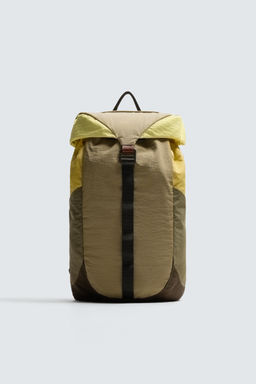 TECHNICAL BACKPACK WITH LEATHER DETAILS - Zara фото 3