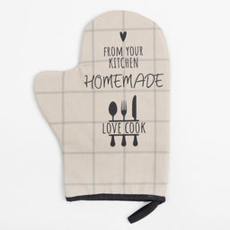 Цена за 2 шт. Варежка-прихватка Kitchen 20×28 см, саржа, 100% хлопок, ватин 250 г/м²