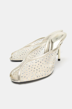 SANDALIA MESH BRILOS / Oro - Zara фото 4