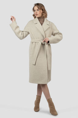 01-12120 Пальто женское демисезонное (пояс)