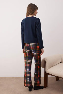 Trendyolmilla Yesil %100 Pamuklu Y?lbas? Temal? Orme Pijama Tak?m? THMAW24PT00059  фото 14