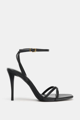 SANDALIA TAC?N TIRAS CRUZADAS / Negro - Zara фото 3