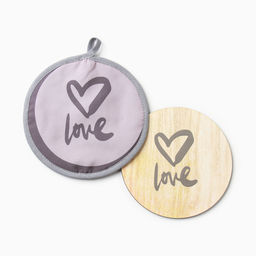 Набор кухонный Love: прихватка, подставка под горячее, МИКС - Доляна фото 7