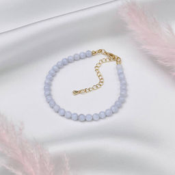 Браслет из Голубого агата 17 см +