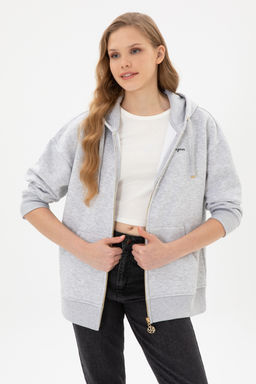 Kad_n A__k Gri Sweatshirt Sepette S_rpriz _ndirim - U.s. polo assn фото 10