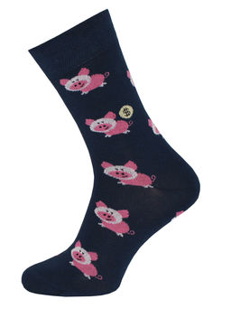 Цена за 2 пары Брестские НОСКИ МУЖСКИЕ В БАНКЕ CLASSIC 2128В (Новый год) синий