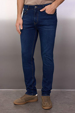 Lacivert Esnek Kuma_ Regular Fit Jeans Kot Pantolon TMNAW23JE00036