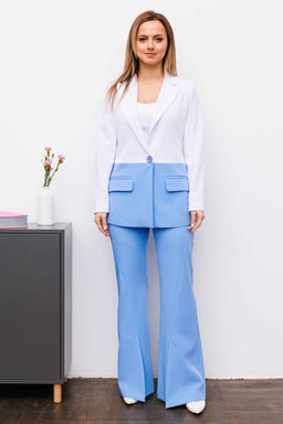 Костюм AURA 9195-164 голубой, белый  фото 3