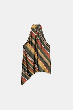 ASYMMETRIC STRIPED TOP - Zara фото 7