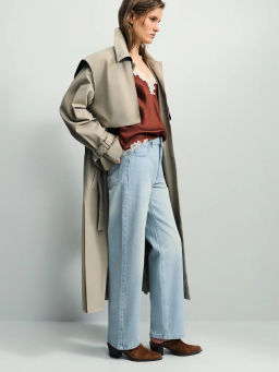 Джинсы straight с высокой посадкой регулярной длины / Zarina  фото 2