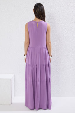 TRENDYOLMILLA Siyah Shift/Duz Kesim Maxi Kolsuz Dokuma Elbise TWOSS20EL1954 фото 12