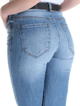 D356 BLUE Джинсы зауженные женские DIOVES