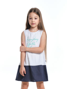 Платье для девочки UD 3315 бел/синий - Mini maxi фото 5